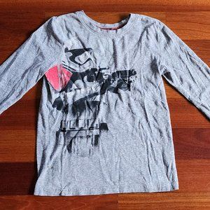 Star Wars Storm Trooper Gray Long Sleeve Jersey Size 7X